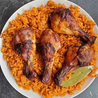 Jollof rice + chicken