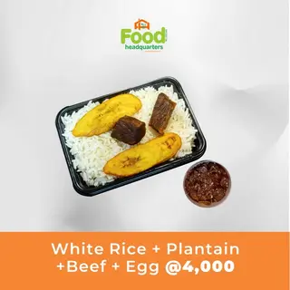 White Rice +Beefs Combo