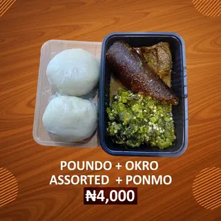 Poundo + Okro Combo