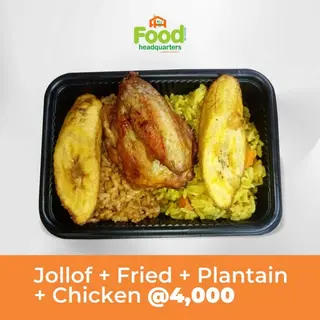 Jollof + Fried + Chicken Combo