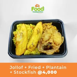 Jollof + Fried + Stock Fish Combo