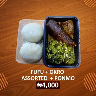 Fufu + Okro Combo