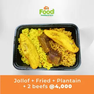 Jollof + Fried + Beefs Combo