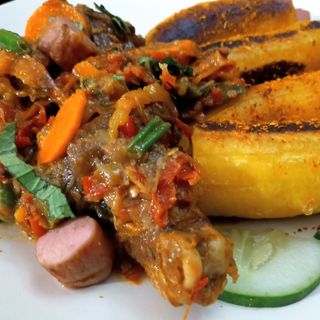 Spiced Plantain with Chicken Piccata 