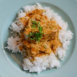Fish Curry & Steamed Rice