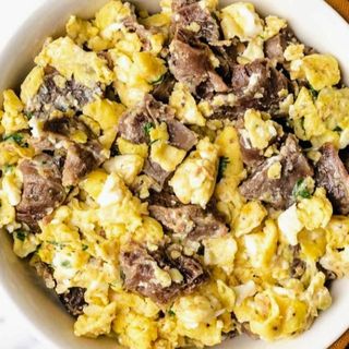 Ram meat & egg scramble