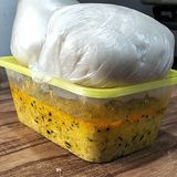 Poundo yam with egusi soup