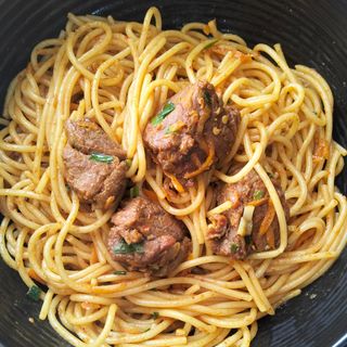 Spaghetti with Ram meat