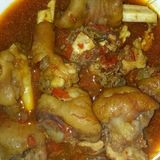 Ram leg pepper soup (ofe anụ ebule ụkwụ)