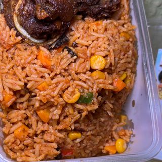 Jollof rice and chicken