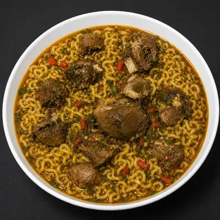 Goat Meat Pepper Soup Noodles Bowl