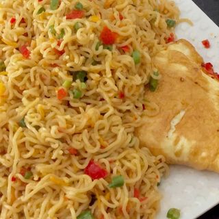 Noodles and eggs
