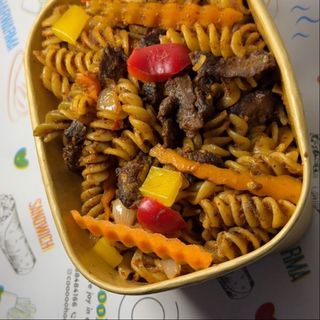 Suya fusilli pasta