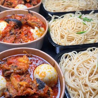 Native stew with white paste