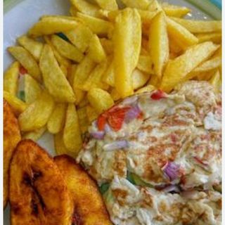 Potato Chip and fries egg