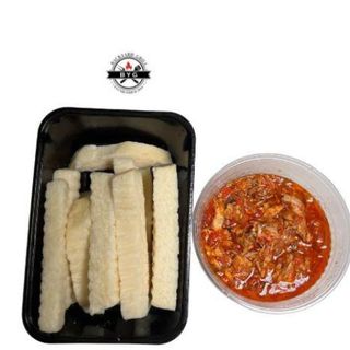 FRIED YAM AND FISH STEW