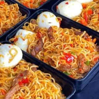 Noodles & boiled eggs