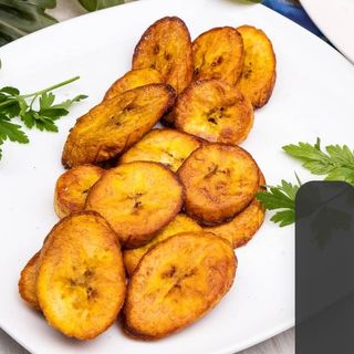 Fries plantains +pepper sauce