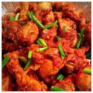 Fried peppered chicken
