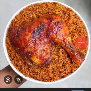 Jollof rice and chicken 