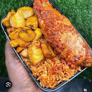 Jollof rice and turkey 