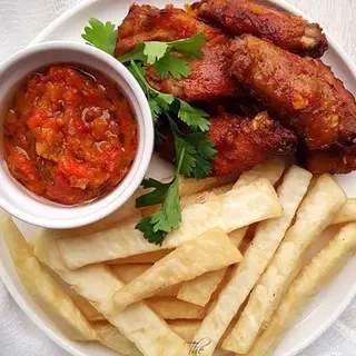 Chicken and Yam fries