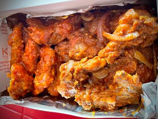 A box of 20 mixed wings