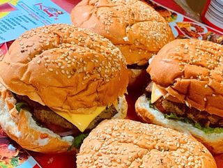 Large beef cheesy burger