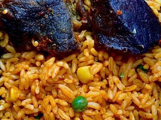 Smokey Jollof rice with beef