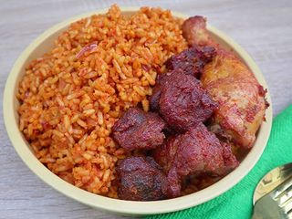 Jollof & Beef Combo