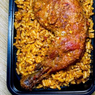 Jollof rice with chicken