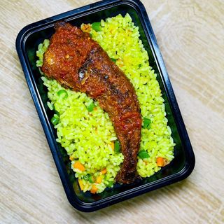Jollofrice with fish