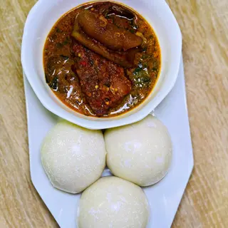 Eba/fufu/Semo with Ogbonno combo