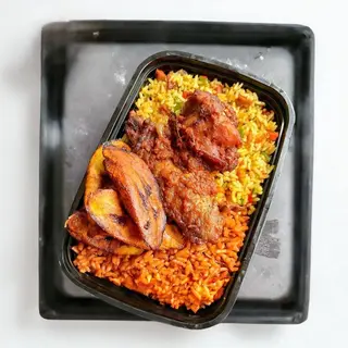 Jollof Rice & Fried Rice + 1 Chicken