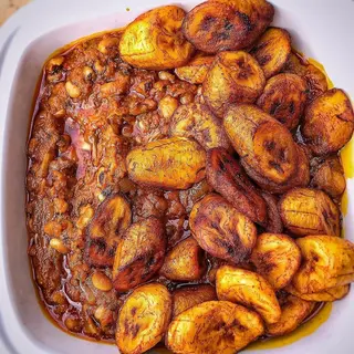 Beans Combo (Beans, Plantain, Hake Fish)