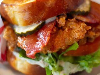 Barbecue crispy chicken sandwich