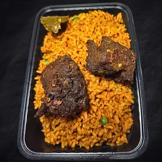 Jollof/Fried Rice + Beef