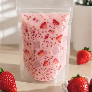 Strawberry Sago (Boba)