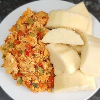 Yam & Egg Sauce