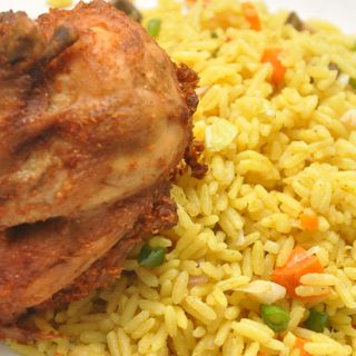 fried rice and chicken