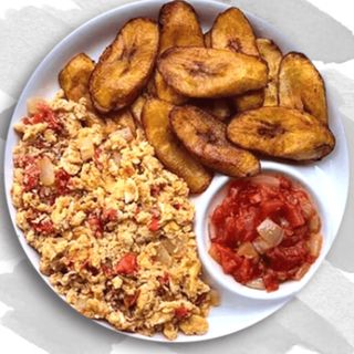 Fried Plantains & Egg Sauce