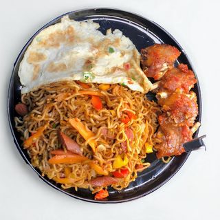 Chicken Sauce Noodles & Eggs