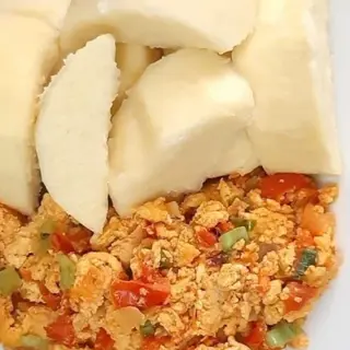 Yam and Egg Sauce