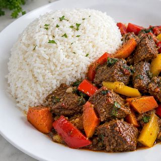 Rice and Beef Sauce