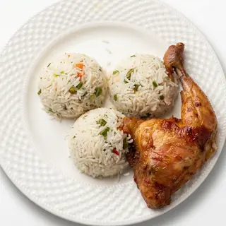 Chicken Fried Rice + Barbeque Chicken