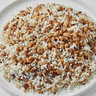 White Rice and Beans with Stew