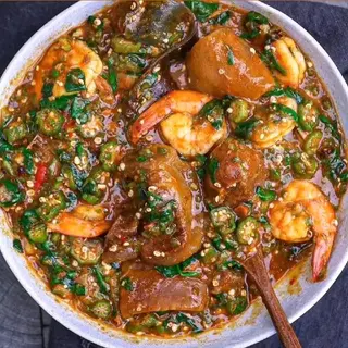Okro Soup (Okra Soup with Assorted Meat)
