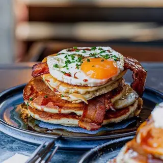 Honey lined pancakes