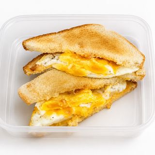 Bread and sunny side fried eggs