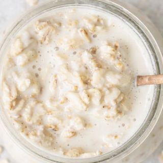 Yummy creamy oats with liquid evaporated milk